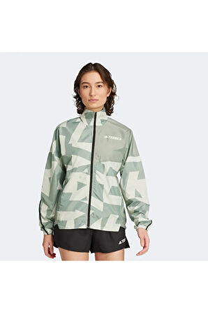 Terrex Multi Printed Wind Kadın Yeşil Ceket