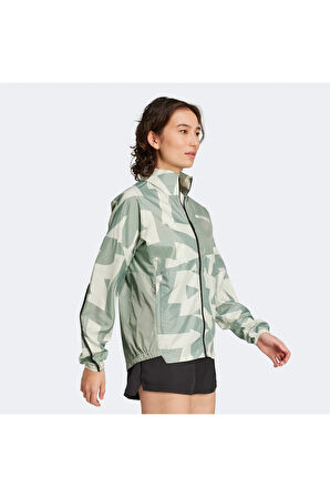 Terrex Multi Printed Wind Kadın Yeşil Ceket
