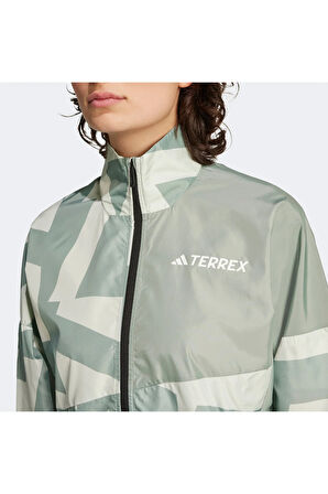 Terrex Multi Printed Wind Kadın Yeşil Ceket