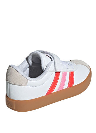 adidas Beyaz - Çok Renkli Kız Çocuk Yürüyüş Ayakkabısı JH6318-VL COURT 3.0 EL C