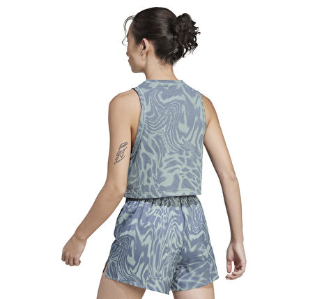 JE6155-K adidas We Mın Aop Tank Kadın T-Shirt Yeşil