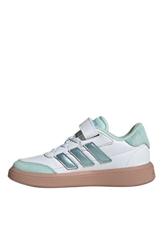 adidas Beyaz - Mavi Kız Çocuk Yürüyüş Ayakkabısı JH8569-COURTBLOCK EL C