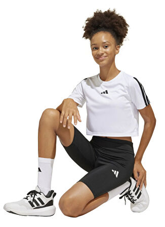 adidas Baskılı Beyaz - Siyah Kadın T-Shirt JJ5041-JG TR-ES 3S SET