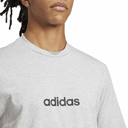adidas M LIN SJ T Gri Erkek Sporcu Tişört JE9002