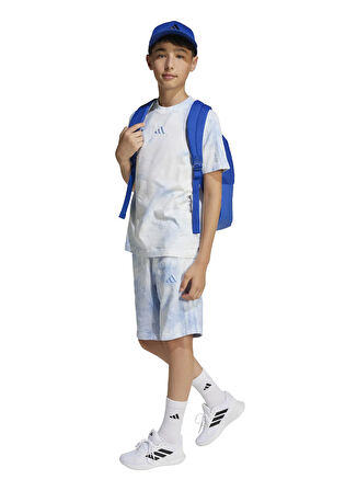 adidas Bağlamalı Bel Normal Mavi Erkek Çocuk Şort JC7609-J ALLSZN W SH