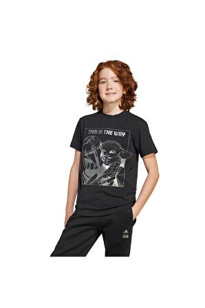 adidas Siyah Çocuk   T-Shirt J SW MNDO GFX T JD4547