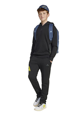 adidas Düz Erkek Çocuk Siyah Sweatshırt JJ3072-J SMI HOODIE