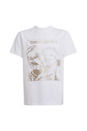 adidas Çocuk Beyaz  T-Shirt J SW MNDO GFX T JF3637
