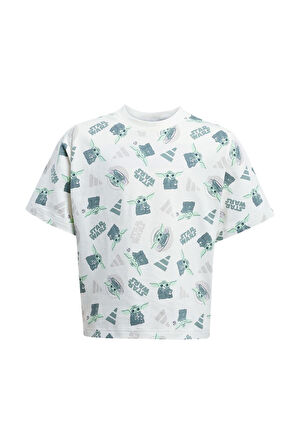 adidas Çocuk  Beyaz  T-Shirt LK SW MNDO T JD4555