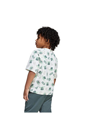 adidas Çocuk  Beyaz  T-Shirt LK SW MNDO T JD4555