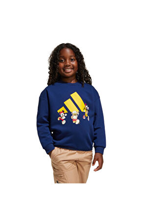 adidas Çocuk  Mavi  SWEATSHIRT (LONG SLEEVE) LK DY MM SWT JD4550