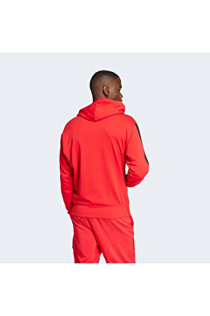 Essentials 3-Stripes French Terry Kapüşonlu Üst