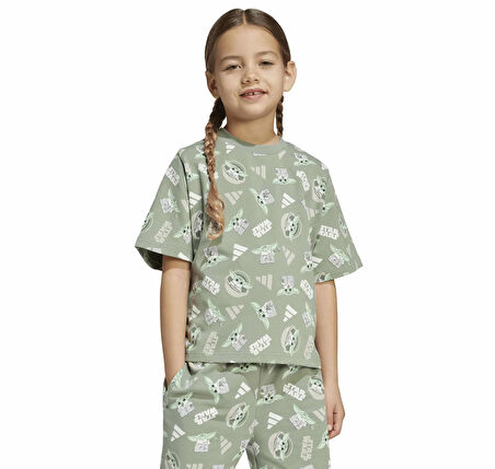JF3650-C adidas Lk Sw Mndo T çocuk T-Shirt Haki