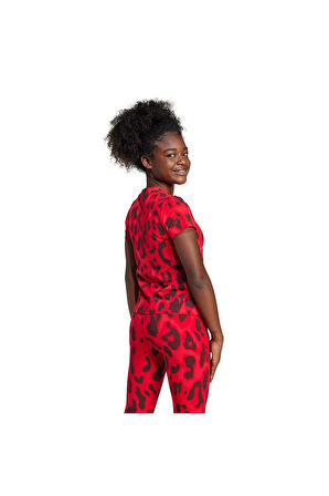 adidas JG FI AOP T Çocuk  Kırmızı  T-shirt JJ4794