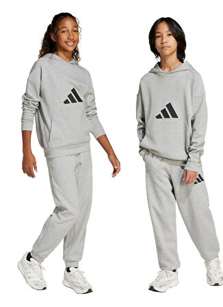 adidas Lastikli Paça Gri Erkek Çocuk Eşofman Altı JC7565-J FI LOGO PT