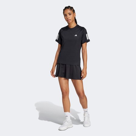 adidas Club 3 Stripes Climacool Kadın Siyah Tenis T-Shirt