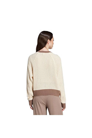 adidas Kadın  Beyaz  Sweatshirt KNITTED CREW JD0907