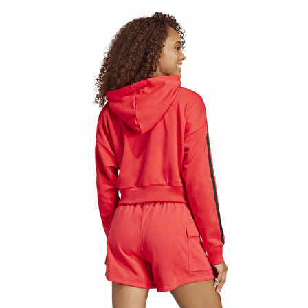 Adidas Kadın Hoodie Essentials 3-Stripes French Terry Crop