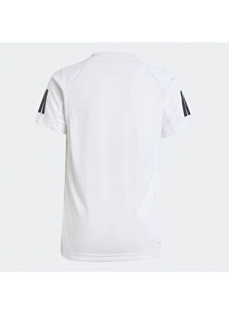 adidas Düz Beyaz - Siyah Erkek Çocuk T-Shirt JI9249-B CLUB 3STR TEE