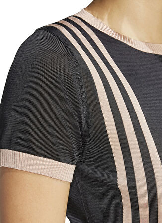JJ0960 KNITTED 3S TEE Siyah Yuvarlak Yaka Slim Fit T-Shirt