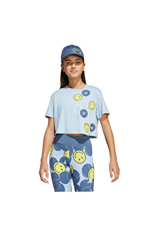 adidas Çocuk  Mavi  T-Shirt G SMI TEE JJ3079