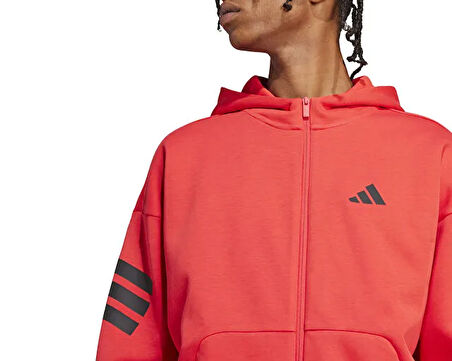 Adidas M Fi 3S Fz Erkek Günlük Eşofman Üstü JI8779 Kırmızı