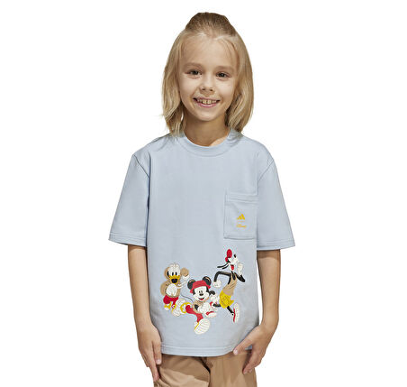 JD4552-C adidas X Disney Mickey Mouse &amp;Ccedil;ocuk T-Shirt A&amp;ccedil;ık Mavi