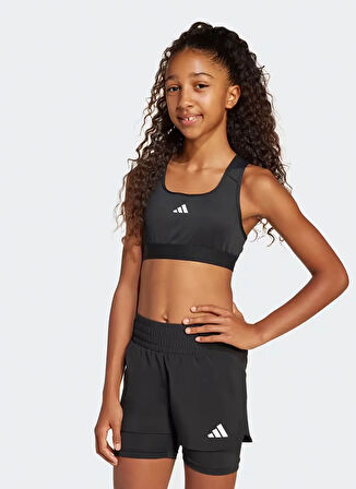 adidas Baskılı Siyah Kız Çocuk Sporcu Büstiyer JJ0983-JG PWR RCT BRA