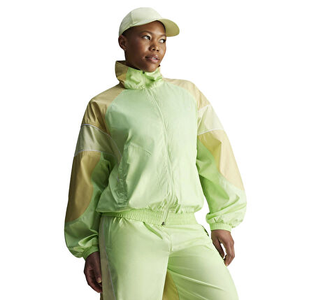 JI5061-K adidas By Stella Mccartney Tracktop Kadın Yağmurluk-R&amp;uuml;zgarlık Yeşil