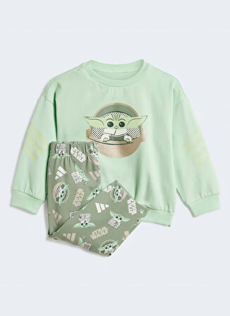 adidas Baskılı Çok Renkli Bebek Eşofman Takımı JF3631-I SW MNDO JOG