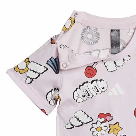 Adidas Bebek Şort Tişört Takım Fun Allover Print