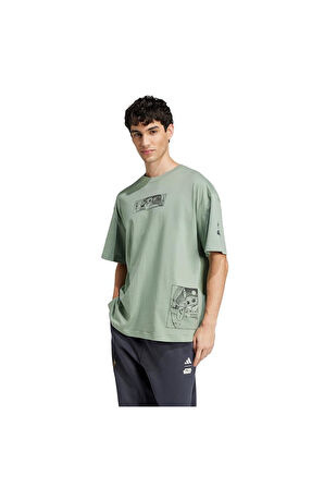 adidas Erkek  Yeşil  T-Shirt M SW TM T 2 JI5718