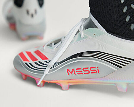 adidas F50 Messi Elite Fg Erkek Çim Zemin Kramponu JP5593 Beyaz