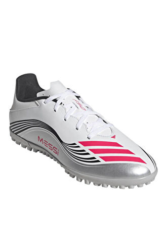 adidas JP7445 F50 MESSI CLUB TF Beyaz - Gümüş Erkek Halı Saha Ayakkabısı