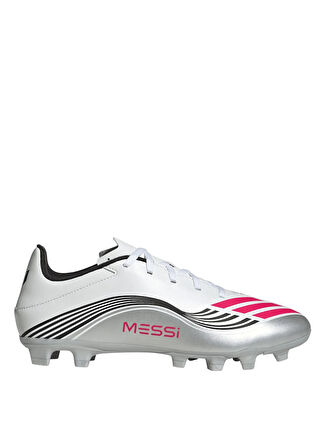 adidas JP7443 F50 MESSI CLUB FG/MG Beyaz - Gümüş Erkek Futbol Ayakkabısı