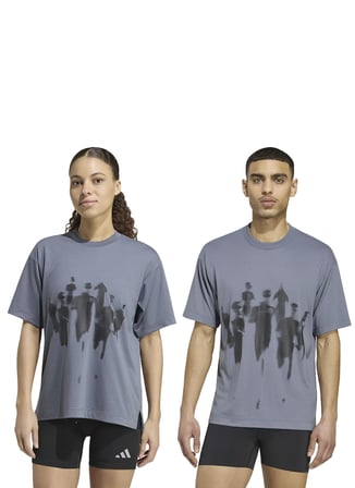 Adidas KY5654 adi365 HYB T UF Gri Bisiklet Yaka Desenli Erkek T-Shirt