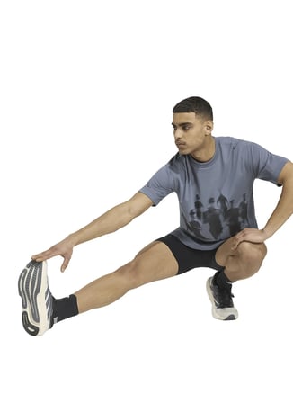 Adidas KY5654 adi365 HYB T UF Gri Bisiklet Yaka Desenli Erkek T-Shirt