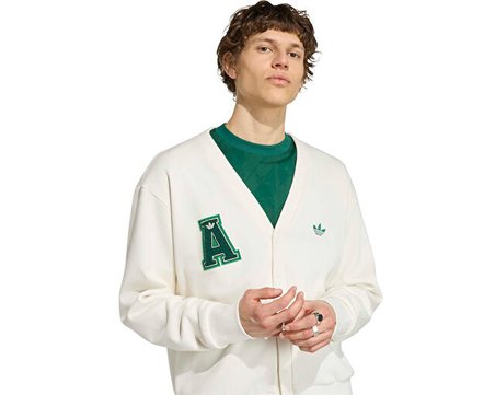 Adidas VARSITY CARDIGA Erkek Günlük Hırka IB7093 Beyaz