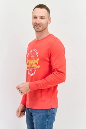 Erkek Kapüşonlu Relaxed Sweatshirt - A2639-0034 Kırmızı / XL