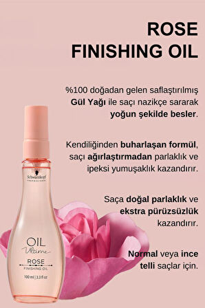 Rose Oil - Gül Yağı 100ml İnce Telli Saçları Besler | Yumuşaklık, Parlaklık, Pürüzsüzlük