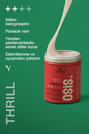 Thrill Elastik Lifli Gum Şekillendirici Orta Tutuş 100ml | Parlaklık Veren Gum Wax, Saç Sakızı