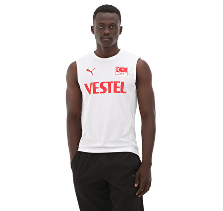 706431-01 Puma Men Volleyball Jersey Erkek Forma Beyaz