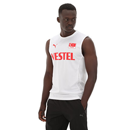 706431-01 Puma Men Volleyball Jersey Erkek Forma Beyaz