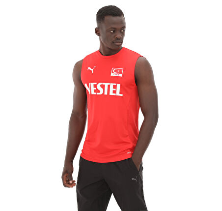 706431-02 Puma Men Volleyball Jersey Erkek Forma Kırmızı