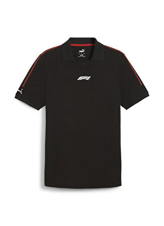 62571901 F1 Polo PUMA Black Siyah Polo Yaka Regular Fit Erkek T-Shirt