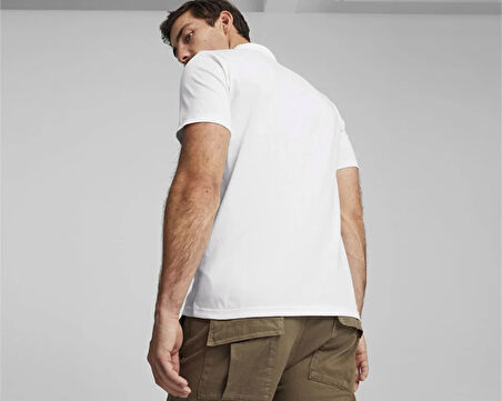 Puma F1 Ess Logo Polo Erkek Günlük Polo Yaka Tişört 62585202 Beyaz