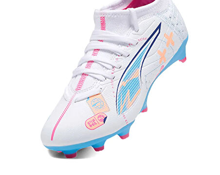 Puma Ultra 5 Match Vol. Fg/Ag Jr Genç Çim Zemin Kramponu 10806501 Beyaz