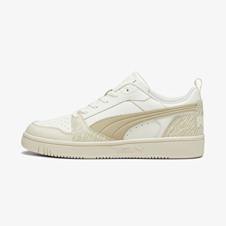 Puma Rebound V6 Low Animal Fever Kadın Bej Spor Ayakkabı