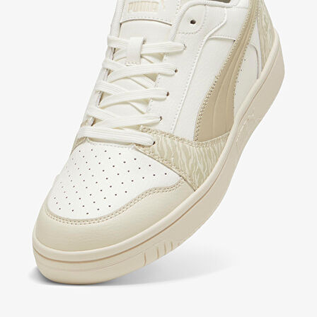 Puma Rebound V6 Low Animal Fever Kadın Bej Spor Ayakkabı