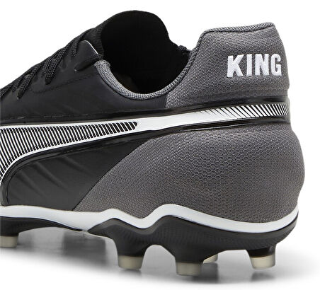 Puma King Match FG/AG 107863_01 Siyah & Gri Futbol Kramponu